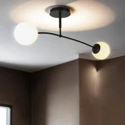 Best Easylight Deckenleuchte Schwarz Weiß Kugel Schirm Deckenlampe