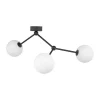 TK Lighting Deckenleuchte Schwarz Weiß Glas Metall 3-flammig Modern* Wohnzimmerlampen|Glaslampen