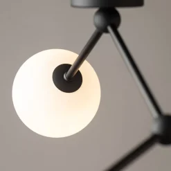 TK Lighting Deckenleuchte Schwarz Weiß Glas Metall 3-flammig Modern* Wohnzimmerlampen|Glaslampen