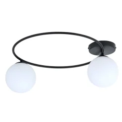 Emibig Deckenleuchte Schwarz Weiß E14 Ø 47 cm blendarm* Deckenleuchten|Flurlampen