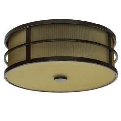 Elstead Deckenleuchte SHOJI Creme Ø34cm Vintage Lampe Loft* Glaslampen|Designerlampen