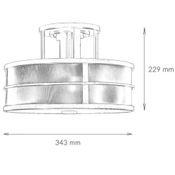 Elstead Deckenleuchte SHOJI Creme Ø34cm Wohnzimmer Lampe* Glaslampen|Designerlampen