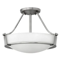 Elstead Deckenleuchte SOMBRA Nickel Ø41cm Lampe Wohnzimmer* Deckenleuchten|Flurlampen
