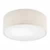 Lamkur Deckenleuchte Stoff Ø 35 cm rund Creme blendarm flach für E27* Deckenleuchten|Flurlampen