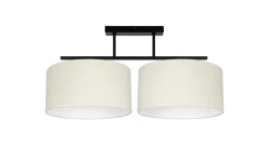 Online Belis Deckenleuchte Stoff blendarm Schwarz Creme E27 L:70 cm