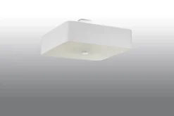 Clearance Sollux Deckenleuchte Stoff Glas Weiß quadratisch blendarm