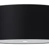Best Sollux Deckenleuchte Stoff Glas Ø 70 cm H: 35 cm Schwarz