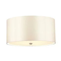 Elstead Deckenleuchte Stoff rund in Creme Chrom Ø46cm* Deckenleuchten|Flurlampen