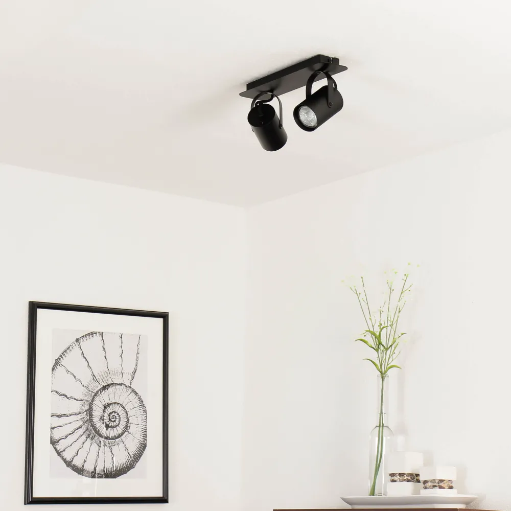 Sigma Deckenleuchte Strahler Schwarz verstellbar 2 flmg* Wohnzimmerlampen|Küchenlampen