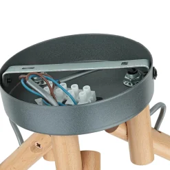 TK Lighting Deckenleuchte VAIO Grau 3-flmg Holz Stoff* Schlafzimmer Lampen|Lampen Aus Aller Welt