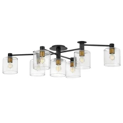 Elstead Deckenleuchte verstellbar B: 80-144 cm groß Metall glas* Deckenleuchten|Badezimmer Lampe