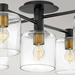 Elstead Deckenleuchte verstellbar B: 80-144 cm groß Metall glas* Deckenleuchten|Badezimmer Lampe