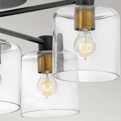 Elstead Deckenleuchte verstellbar B: 80-144 cm groß Metall glas* Deckenleuchten|Badezimmer Lampe