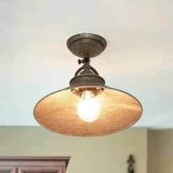 Giovanni Battista Deckenleuchte Vintage aus Messing in Bronze Antik* Metall Lampen|Vintage Lampen