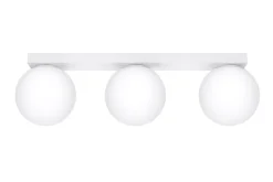 Sollux Deckenleuchte Weiß 50 cm lang Glas Metall 3-flammig G9* Deckenleuchten|Flurlampen