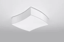 Best Sollux Deckenleuchte Weiß 39 cm lang blendarm 2x E27 BREEL