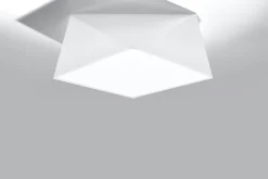 Sollux Deckenleuchte Weiß B:40cm geometrisch E27 Schlafzimmer* Wohnzimmerlampen|Moderne Lampen