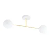 Emibig Deckenleuchte Weiß Gold 2-flammig 55 cm E14 ANNETTA