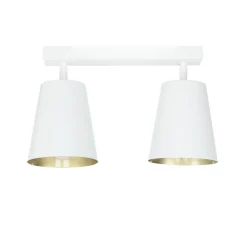 New Easylight Deckenleuchte Weiß Gold flexibel 2-flammig E27