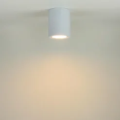 Sale Luminex Deckenleuchte Weiß klein Ø 9 cm flach Spot Metall innen