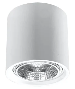 Clearance Sollux Deckenleuchte Weiß Metall klein Ø 14,5 cm Modern flach G9