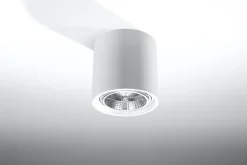 Clearance Sollux Deckenleuchte Weiß Metall klein Ø 14,5 cm Modern flach G9