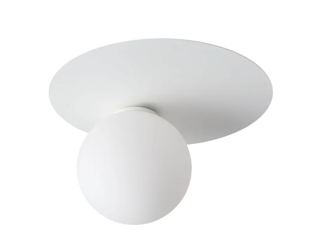 Sigma Deckenleuchte Weiß Metall Glas blendarm G9 Ø14 cm rund* Deckenleuchten|Flurlampen