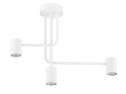 Sigma Deckenleuchte Weiß Metall GU10 3-flammig akzentuiert* Deckenleuchten|Moderne Lampen