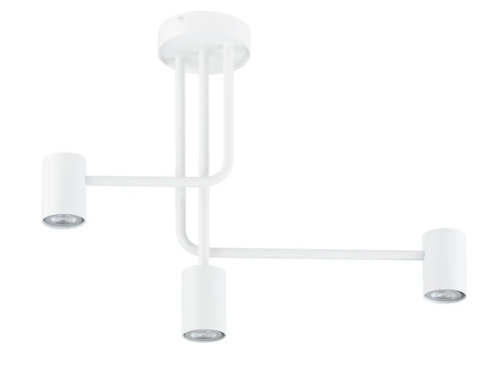 Sigma Deckenleuchte Weiß Metall GU10 3-flammig akzentuiert* Deckenleuchten|Moderne Lampen