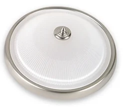 Outlet Lido Deckenleuchte Weiß Rund Riffelglas Ø38cm ELENI