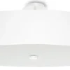 Best Sollux Deckenleuchte Weiß Stoff Glas rund Ø 70 cm blendarm