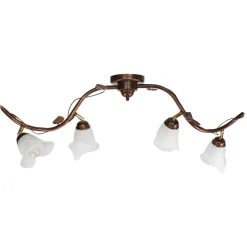 Clearance Lamkur Deckenleuchte Wohnzimmer Shabby Braun Floral