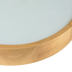 Lamkur Deckenleuchte Wohnzimmer Rund Braun Holz 3-flmg* Holzlampen|Moderne Lampen