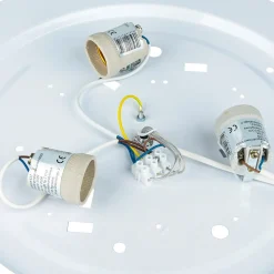 Lamkur Deckenleuchte Wohnzimmer Rund Braun Holz 3-flmg* Holzlampen|Moderne Lampen