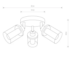 Online Nowodvorski Deckenspot Badezimmer IP44 3-flammig G9 Chrom Klar Glas