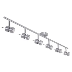Steinhauer Deckenspot beweglich Metall 134 cm inkl. GU10 6-flmg* Wohnzimmerlampen|Metall Lampen