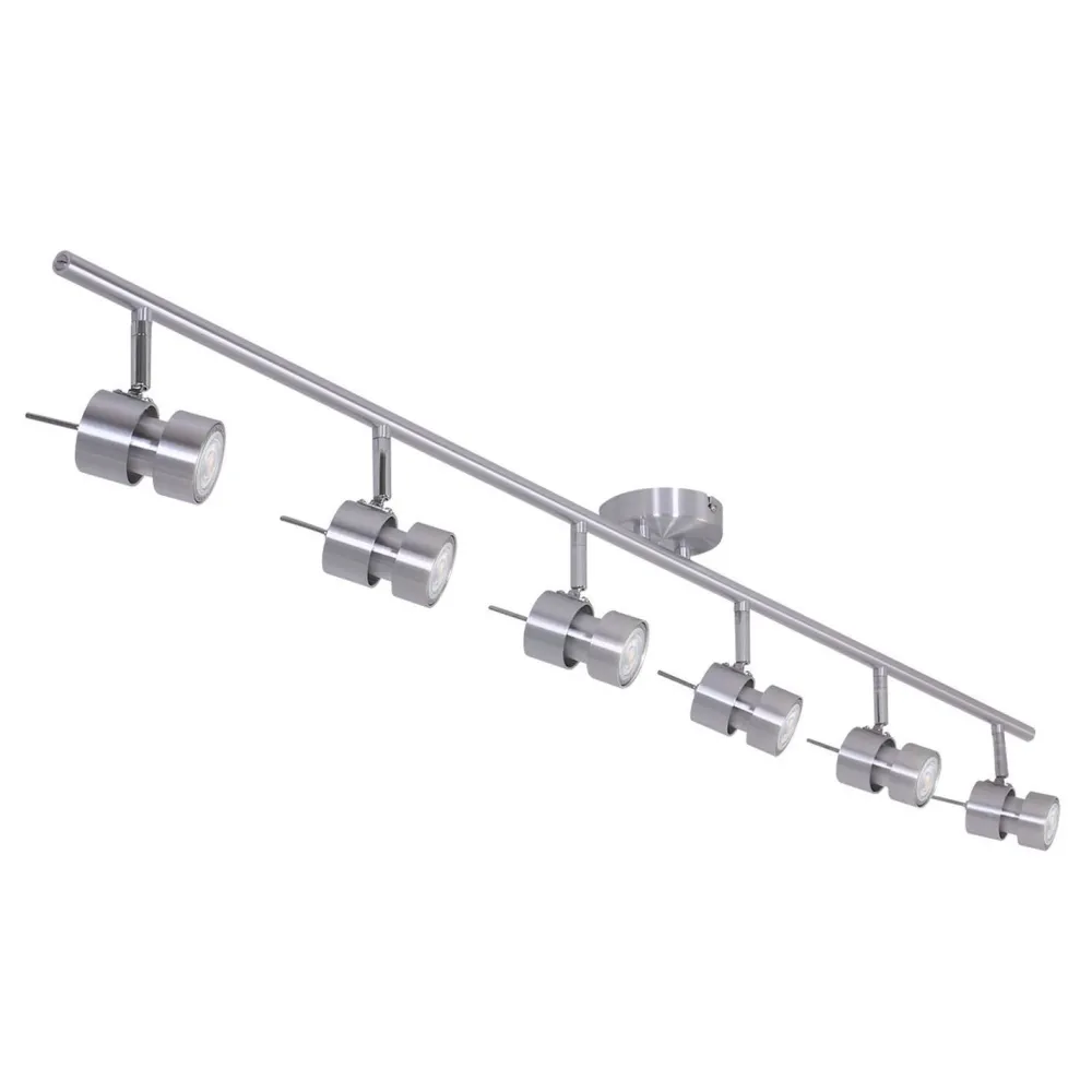 Steinhauer Deckenspot beweglich Metall 134 cm inkl. GU10 6-flmg* Wohnzimmerlampen|Metall Lampen