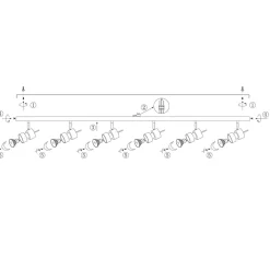Steinhauer Deckenspot beweglich Metall 134 cm inkl. GU10 6-flmg* Wohnzimmerlampen|Metall Lampen