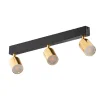 TK Lighting Deckenspot 3-flammig 50 cm lang GU10 Gold Schwarz Metall* Deckenleuchten|Flurlampen