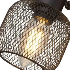 Clearance Searchlight Deckenspot 4-flammig E14 Schwarz Metall Retro Design