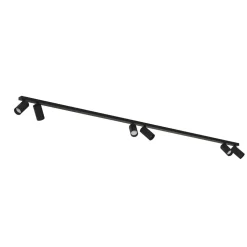 Outlet Nowodvorski Deckenspot 6-flammig GU10 2 m lang XXL Schwarz Modern