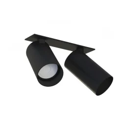 Clearance Nowodvorski Deckenspot 2-flammig GU10 Schwarz Metall Unterputz