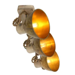 Best Steinhauer Deckenspot 3-flammig Holz Metall 59 cm E27 flexibel