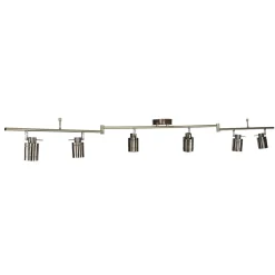 Hot Searchlight Deckenspot 6-flammig IP44 GU10 in Messing Antik Metall Bad