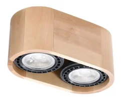 Sale Sollux Deckenspot 2-flammig klein Modern Holz wohnlich DIWO