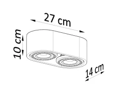 Sale Sollux Deckenspot 2-flammig klein Modern Holz wohnlich DIWO