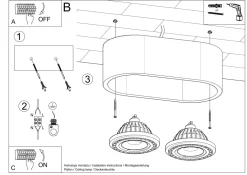 Sale Sollux Deckenspot 2-flammig klein Modern Holz wohnlich DIWO