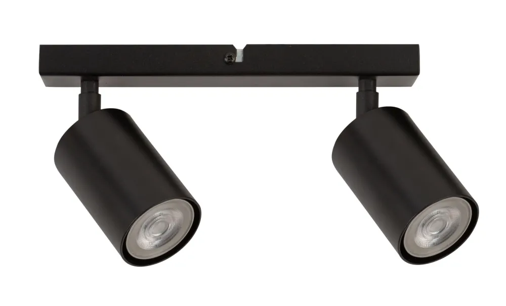 Sigma Deckenspot 2-flammig Schwarz schwenkbar L:25 cm GU10* Wohnzimmerlampen|Küchenlampen