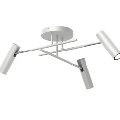 Clearance Luminex Deckenspot flexibel Grau Chrom GU10 B:89 cm stilvoll