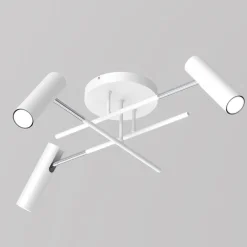 Hot Luminex Deckenspot flexibel Weiß Grau Chrom Metall GU10 B:89 cm